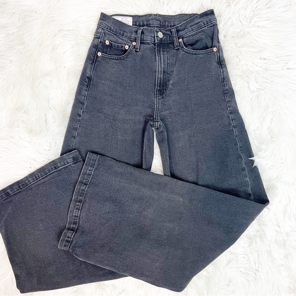 GAP BLACK HIGH RISE STRIDE WIDE LEG H
JEANS WOMENS SZ 25/0R - Picture 7 of 7